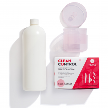 Средство для дезинфекции и предстерилизационной обработки Novel Clean Control  + бутылка + банка